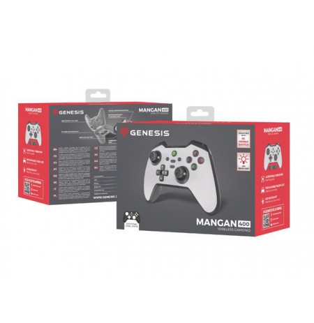 NATEC GAMEPAD GENESIS GAMEPAD MANGAN 400 (PC/SWITCH/MOBILE, WIRELESS, WHITE) NJG-2101