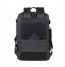 RIVACASE 8465 backpack for laptop 17.3" Tegel ECO, black, waterproof material, eco rPet, pockets for smartphone, documents,