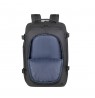 RIVACASE 8465 backpack for laptop 17.3" Tegel ECO, black, waterproof material, eco rPet, pockets for smartphone, documents,