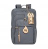RIVACASE 7569 Laptop Backpack 17.3" Alpendorf ECO, grey, waterproof material, eco rPet, pockets for smartphone, documents,