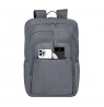 RIVACASE 7569 Laptop Backpack 17.3" Alpendorf ECO, grey, waterproof material, eco rPet, pockets for smartphone, documents,
