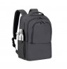 RIVACASE 8435 backpack for laptop 17.3" Tegel ECO, black, waterproof material, eco rPet, pockets for smartphone, documents,