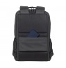 RIVACASE 8435 backpack for laptop 17.3" Tegel ECO, black, waterproof material, eco rPet, pockets for smartphone, documents,