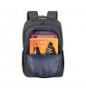 RIVACASE 8435 backpack for laptop 17.3" Tegel ECO, black, waterproof material, eco rPet, pockets for smartphone, documents,