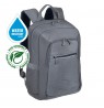 RIVACASE 7523 Alpendorf ECO 13.3-14" Laptop Backpack, grey, waterproof material, eco rPET, pockets for smartphone, documents,