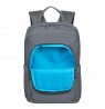 RIVACASE 7523 Alpendorf ECO 13.3-14" Laptop Backpack, grey, waterproof material, eco rPET, pockets for smartphone, documents,