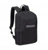 RIVACASE Alpendorf ECO 13.3"-14" laptop backpack, black, waterproof material, eco rPET, pockets for smartphone, documents,