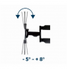 Gembird Wall mount WM-55ST-01 Tilt, swivel, rotate 32-55 " Maximum weight (capacity) 32 kg Black