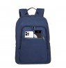 RIVACASE 7561 Laptop Backpack 15.6"-16" Alpendorf ECO, navy blue, waterproof material, eco rPet, pockets for smartphone,