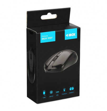 MOUSE I-BOX I007, WIRED, BLACK