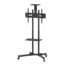 Manhattan TV & Monitor Mount, Trolley Stand, 1 screen, Screen Sizes: 37-65", Black, VESA 200x200 to 600x400mm, Max 40kg, LFD,