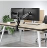 Manhattan TV & Monitor Mount, Desk, Full Motion (Gas Spring), 2 screens, Screen Sizes: 10-27", Black, Clamp or Grommet
