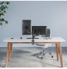 Manhattan TV & Monitor Mount, Desk, Full Motion (Gas Spring), 2 screens, Screen Sizes: 10-27", Black, Clamp or Grommet