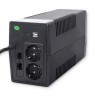 Qoltec 53980 Uninterruptible Power Supply | Monolith | 1000VA | 600W | LCD | USB | RJ45
