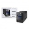Qoltec 53980 Uninterruptible Power Supply | Monolith | 1000VA | 600W | LCD | USB | RJ45