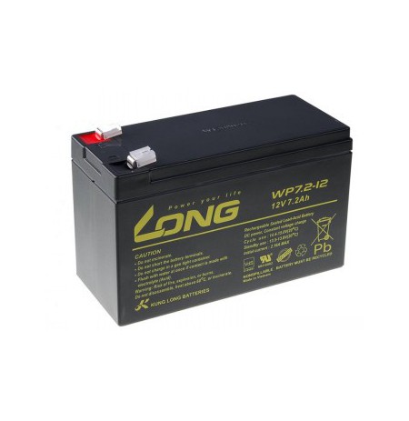 LONG 12V 7,2AH LEAD-ACID BATTERY F2 (WP7.2-12 F2)