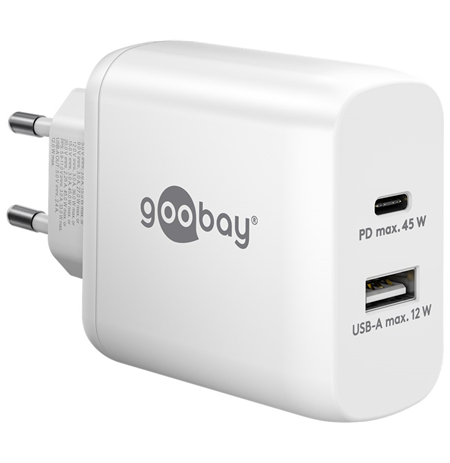 Goobay USB-C PD Dual Fast Charger (45 W) 65412 Goobay