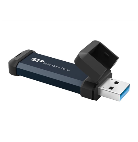Silicon Power | Portable External SSD | MS60 | 500 GB | N/A " | Type-A USB 3.2 Gen 2 | Blue