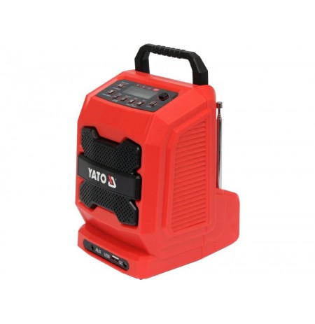 YATO BATTERY AND MAINS RADIO 18V WITHOUT BATTERY AND CHARGER
