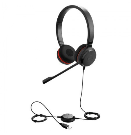 Jabra Evolve 20 SE MS Stereo Laidinės ausinės, USB-A, Juoda