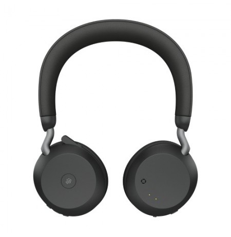 Belaidės ausinės su mikrofonu Jabra Evolve2 75, Bluetooth, USB-A, MS Teams, Juoda