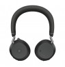 Belaidės ausinės su mikrofonu Jabra Evolve2 75, Bluetooth, USB-A, MS Teams, Juoda