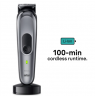 Braun | All-in-one Trimmer | MGK7420 | Cordless | Number of length steps 13 | Black/Grey