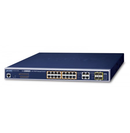 PLANET GS-4210-16P4C network switch Managed L2/L4 Gigabit Ethernet (10/100/1000) Power over Ethernet (PoE) 1U Blue