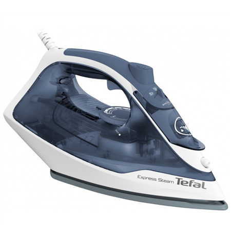 TEFAL FV2837E0 | Steam Iron | 2400 W | Water tank capacity 150 ml | Continuous steam 35 g/min | Blue/White