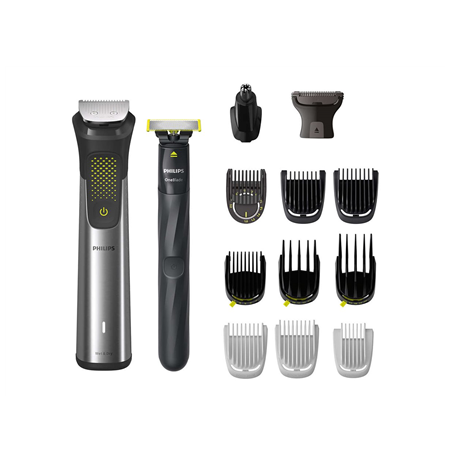 Philips All-in-One Trimmer | MG9552/15 | Cordless | Wet & Dry | Number of length steps 27 | Silver/Black/Green