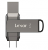 Lexar | 2-in-1 Flash Drive up to 130MB/s read | JumpDrive Dual Drive D400 | 64 GB | Type-C and Type-A USB 3.1 | Grey