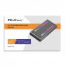 Qoltec 52272 Enclosure for drive M.2 SSD | SATA | NVMe | RGB LED | USB-C | 4TB