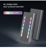 Qoltec 52272 Enclosure for drive M.2 SSD | SATA | NVMe | RGB LED | USB-C | 4TB