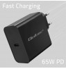 Qoltec 52379 Super Quick PD Charger | 1xUSB-C | 65W | 5-20V | 3-3.25A | Black