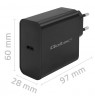 Qoltec 52379 Super Quick PD Charger | 1xUSB-C | 65W | 5-20V | 3-3.25A | Black