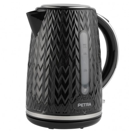 Petra PT3864BLKVDEEU10 Chevron Jug Kettle black