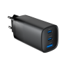 Cablexpert 3-port 65 W GaN USB PowerDelivery fast charger | TA-UC-PDQC65-01-BK