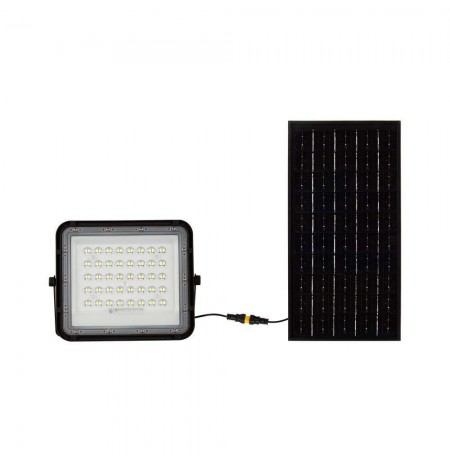 Solar LED projector V-TAC 10W Remote, AUTO, Timer, IP65 Black VT-80W 4000K 800lm