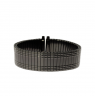 Metalinė tampoma laikrodžio apyrankė M-BLACK-107-MEN