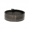 Metalinė tampoma laikrodžio apyrankė M-BLACK-146-MEN