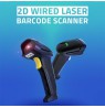 Qoltec 50853 Laser barcode scanner 1D | 2D | Black
