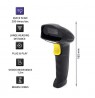 Qoltec 50853 Laser barcode scanner 1D | 2D | Black