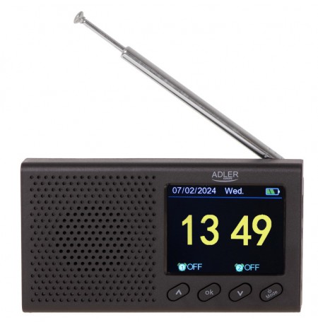 Kelioninė radija  ADLER AD-1198 su laikrodžiu ir Bluetooth
