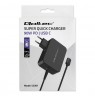Qoltec 52387 GaN POWER PRO charger | 1xUSB-C | 90W | 5-20V | 3-4.5A | Black