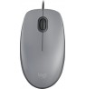 Logitech M110 Silent Laidinė pelė, USB Type-A, 1000 DPI, Mid Grey