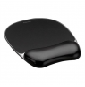 Fellowes | Mouse pad with wrist support CRYSTAL | Mouse pad with wrist pillow | 202 x 235 x 25 mm | Black