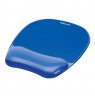 Fellowes | Mouse pad with wrist support CRYSTAL | Mouse pad with wrist pillow | 230 x 202 x 32 mm | Blue