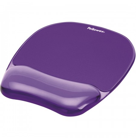 Fellowes Mouse Mat Wrist Support - Crystals Gel Mouse Pad with Non Slip Rubber Base - Ergonomic Mouse Mat for Computer, Laptop,