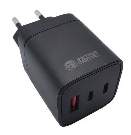 Kroviklis GaN 2x USB Type-C, USB Type-A: 65W, PPS