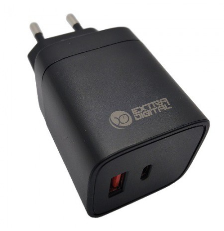 Kroviklis GaN USB Type-C, USB Type-A: 45W, PPS